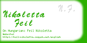 nikoletta feil business card